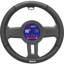 Κάλυμμα Τιμονιού Συνθετικό μαύρο 1τμχ Sparco