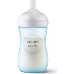 Philips Avent Natural Response Πλαστικό Μπιμπερό με Θηλή Σιλικόνης κατά των Κολικών 1m+ Blue 260ml