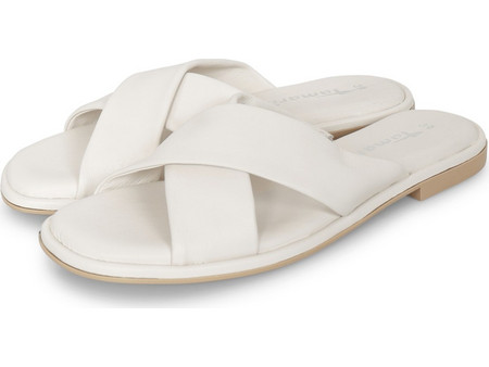 Tamaris MULE FLAT Λευκό