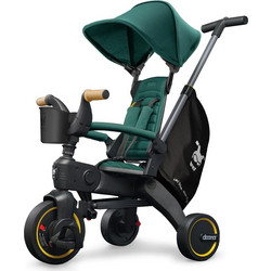 Doona Liki S5 Racing Τρίκυκλο Ποδήλατο Αναδιπλούμενο με Σκίαστρο & Χειρολαβή για 10+ Μηνών Πράσινο
