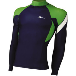 Blue Wave - Ανδρικό Μακρυμάνικο Rash Guard Lycra Navy/Green