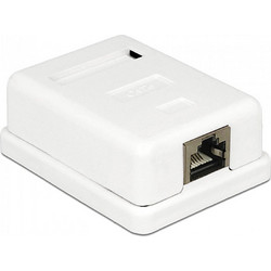 POWERTECH επιτοίχια πρίζα δικτύου CAB-N129, 1 θύρας, Cat.6 UTP, λευκή CAB-N129