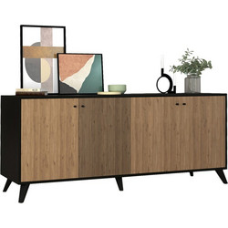 ΜΠΟΥΦΕΣ ΜΕΛΑΜΙΝΗΣ HM9446.01 ΜΑΥΡΟ-ΦΥΣΙΚΟ 180x40x78,6Υεκ