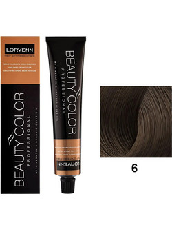 Lorvenn Beauty Color 6 Ξανθό Σκούρο Μόνιμη Βαφή Μαλλιών 70ml