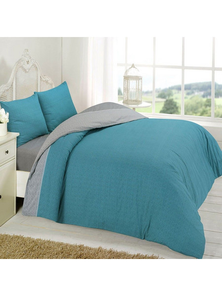 Πάπλωμα Premium 5010 (Σετ 3τμχ) Petrol Anna Riska Υπέρδιπλo 220x240cm 100% Βαμβάκι
