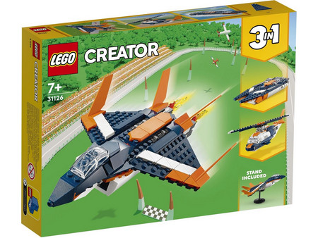 Lego Creator 3-in-1 Supersonic Jet για 7+ Ετών 31126