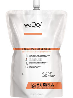 Wedo Rich And Repair Refill Φυτικό Conditioner για Επανόρθωση για Ταλαιπωρημένα Μαλλιά 1lt