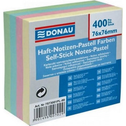 DONAU ΧΑΡΤΑΚΙΑ ΚΥΒΟΣ 4 ΧΡΩΜΑΤΑ ΠΑΣΤΕΛ 76X76mm 400 ΦΥΛΛΑ 7573001PL-99