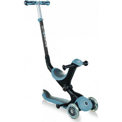 Globber Go-Up Deluxe Ash Αναδιπλούμενο Παιδικό Πατίνι Τρίτροχο με Κάθισμα & Φωτάκια Μπλε