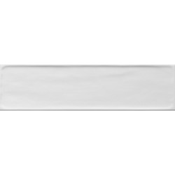 Πλακάκι Flow White 10x40cm Λευκό Γυαλιστερό Τουβλάκι