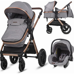 Smart Baby Coccolle Melora Καρότσι Μωρού 3 σε 1 Moonlit Grey