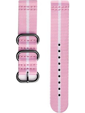 Samsung Studio Premium Nato Λουράκι Υφασμάτινο Pink / White (Samsung Gear Sport)