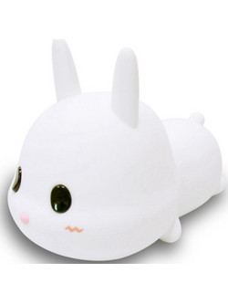 Allocacoc Meng Rabbit Night Lamp - Παιδικό Φωτάκι Νυκτός Κουνελάκι με Χρονοδιακόπτη από Σιλικόνη - White (8719186036957)