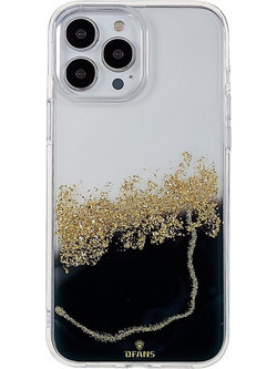 DFANS DESIGN Dual Color Starlight Shining Θήκη Σιλικόνης Apple iPhone 14 Pro Max Μαύρο