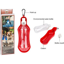 Μπουκάλι νερού ταξιδίου για σκύλους Dog Overlord 500ml 23,5Χ8 Χ5εκ Κίτρινο