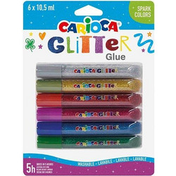 Carioca glitter glue spark 6x10,5ml (ΤΕΜ6)