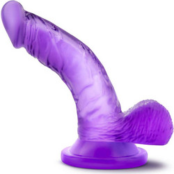 Blush Naturally Yours 4" Mini Cock Ρεαλιστικό Dildo με Βεντούζα & Όρχεις 10cm Μωβ