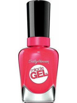 Sally Hansen Miracle Gel Step1 220 Pink Tank Gloss Βερνίκι Νυχιών Μακράς Διαρκείας Quick Dry 14.7ml