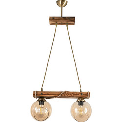 ARlight PDT 2059-2 Κρεμαστό Φωτιστικό Οροφής Ράγα Δίφωτο E27 Χρυσό 0103457