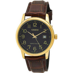 Casio Standard Ανδρικό Ρολόι με Καφέ Δερμάτινο Λουράκι MTP-V002GL-1B