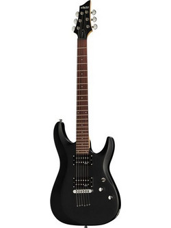 Schecter C-6 Deluxe Ηλεκτρική Κιθάρα ST Style με HH Μαγνήτες και Ταστιέρα Rosewood Satin Black