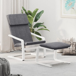 vidaXL Πολυθρόνα Relax με Υποπόδιο Γκρι 3154414