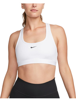Nike Swoosh Αθλητικό Μπουστάκι με Χαμηλή Στήριξη Λευκό DX6817-100