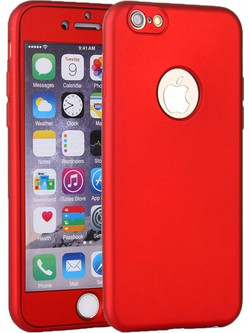 Για το iPhone 6 Plus & 6s Plus 360 βαθμού Shockproof Oil Spout σιλικόνης πίσω υπόθεση + κάλυμμα PC συνδυασμός προστατευτική θήκη (Κόκκινο) (OEM)