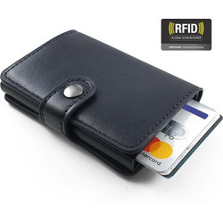 Πορτοφόλι πιστωτικών καρτών δερματίνης με μεταλλική θήκη RFID