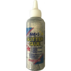 AMOS GLITTER GLUE ΧΡΥΣΟΚΟΛΛΑ ΑΣΗΜΙ 120ml