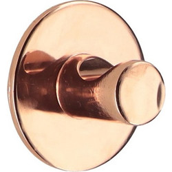 Άγκιστρο μπάνιου στρογγυλό, σε ρόζ χρυσό χρώμα, 4.3x2.5x4.3 cm - Aria Trade