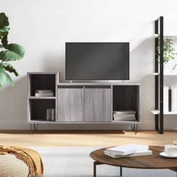 vidaXL Έπιπλο Τηλεόρασης Ξύλινο Γκρι Μ100xΠ35xΥ55cm 831322