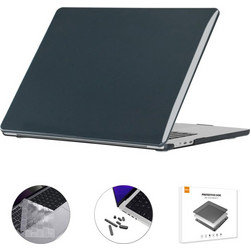 ENKAY 3 in 1 Smartshell Θήκη + Κάλυμμα Πληκτρολογίου EU + Anti-dust Plugs MacBook Air 15 (2023) - Black