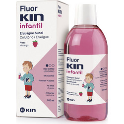 Kin Fluor Strawberry Παιδικό Στοματικό Διάλυμα 500ml