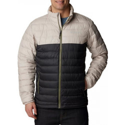 Columbia Powder Lite Ανδρικό Μπουφάν Χειμωνιάτικο Puffer Μαύρο Μπεζ 1698001-278