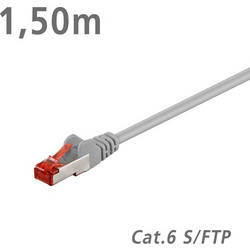 Goobay S/FTP STP Cat.6 Καλώδιο Δικτύου Ethernet 1.5m Grey