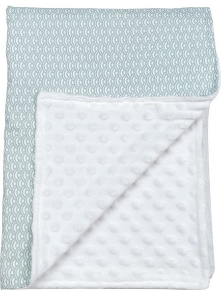 Baby Star Κουβέρτα Κούνιας Βελουτέ 100x150 Λευκή Γαλάζια
