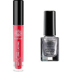 Garden Promo Liquid Lipstick 05 Matte Long Lasting 4ml & 7 Days Gel Nail Color 02, 12ml