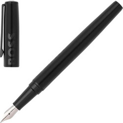 Πένα Hugo Boss fountain pen από ορείχαλκο σε μαύρο χρώμα,με μπλε μελάνι. HSH2092A