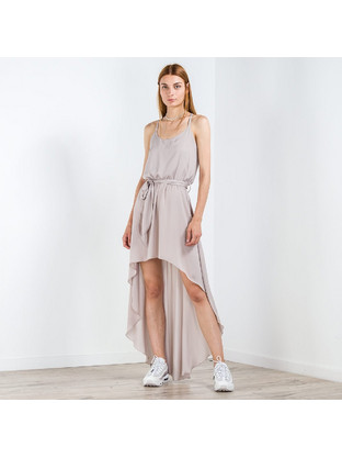 Libertee Midi Καλοκαιρινό Καθημερινό Φόρεμα Μπεζ 10.50.33
