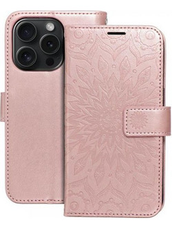 Θήκη κινητού Forcell Mezzo Book Holster for iPhone 15 Pro Mandala Pink Gold