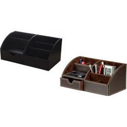 Organizer Γραφείου Osco Δέρμα Μαύρο 9185
