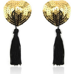 Heart shine nipples tassels (gold)