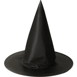Καπέλο Μάγισσας Μαύρο Halloween 38x32εκ. 1τεμ