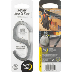Carabiner S-Biner Hook N Hold Silver (NI SBH-11-R6) Nite Ize