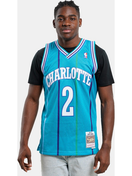 Mitchell & Ness Larry Johnson Charlotte Hornets 1992/93 Φανέλα Μπάσκετ ΝΒΑ SMJYGS18147-CHO92LJO