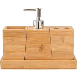 Αξεσουάρ Μπάνιου Σετ 3 τεμ. Bamboo Essentials με Βάση Estia 02-13066