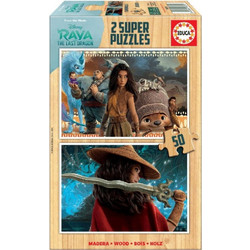 Παιδικό Puzzle Educa Ξύλινο Disney Raya & The Last Dragon 2x50 Κομμάτια