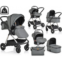 Cangaroo Empire Καρότσι Μωρού 3 σε 1 Dark Grey