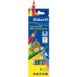 Pelikan Dicky Buntftifte Maxi Ξυλομπογιές Σετ 6τμχ